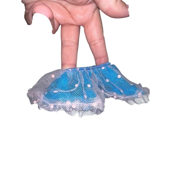 SKIRT ~ PARTY TEEN FUN SKIPPER DOLL BOTTOM BLUE PALE PINK TULLE CLOTHINg VTG - Picture 4 of 4